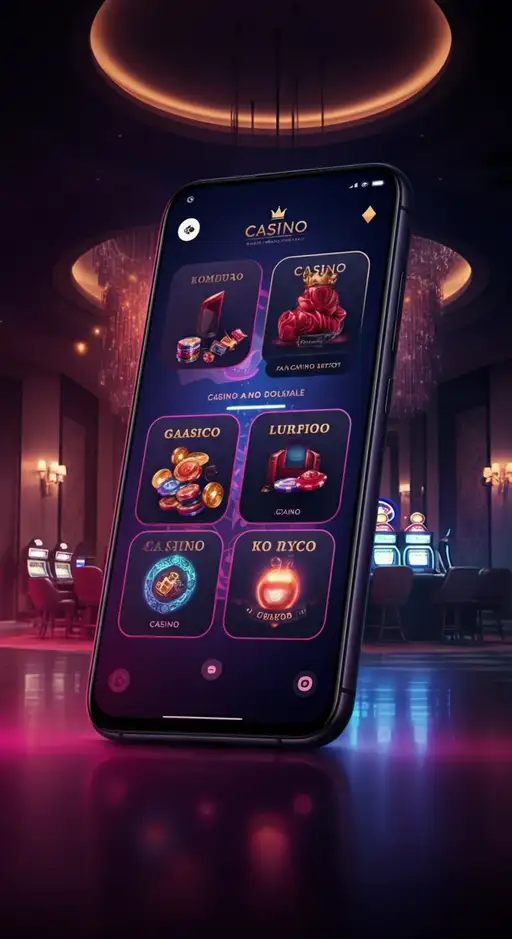 Interface mobile de Twin Casino affichant une sélection de machines à sous colorées sur un smartphone, symbolisant l'accès facile aux jeux.